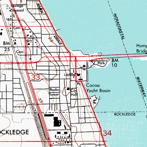 Topographic Map of Florida Historical Society Alma Clyde Field Library of Florida, FL