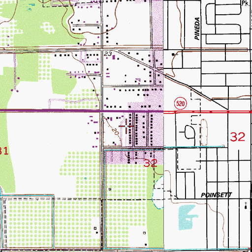 Topographic Map of King Street Mobile Home Community, FL
