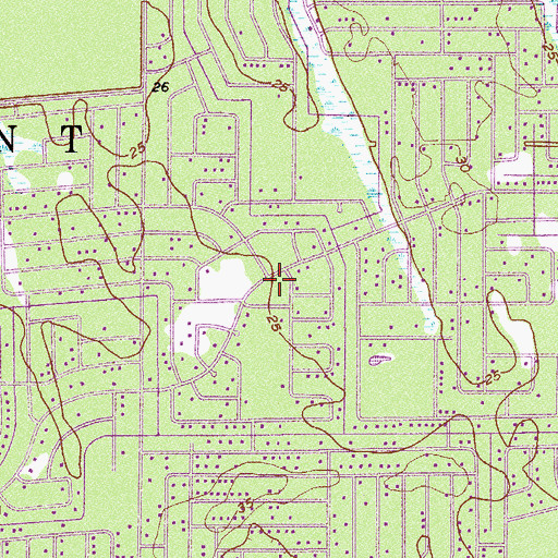 Topographic Map of All Saints Church, FL
