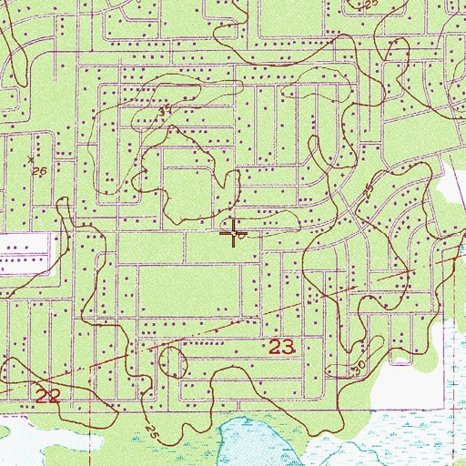 Topographic Map of Christian Church at Port Saint John, FL