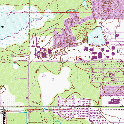 Topographic Map of Church of God of College Park, FL