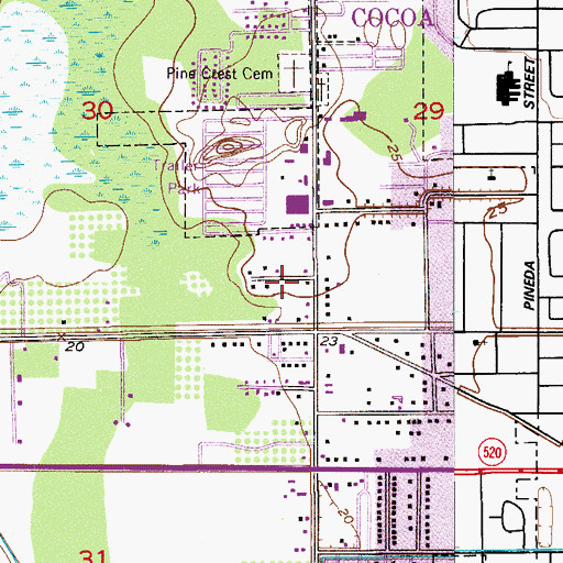 Topographic Map of Church of God of Prophecy, FL