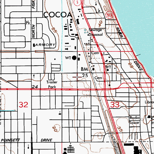 Topographic Map of Community Fellowship Church, FL