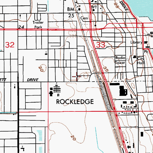 Topographic Map of Mount Zion Missionary Baptist Church, FL