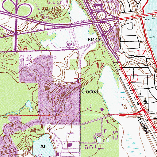 Topographic Map of Whole Loaf Christian Center, FL