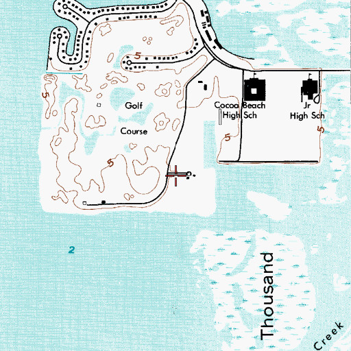 Topographic Map of Casselberry Golf Club, FL