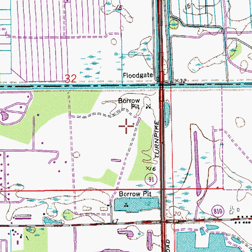 Topographic Map of Celebration Golf Club, FL