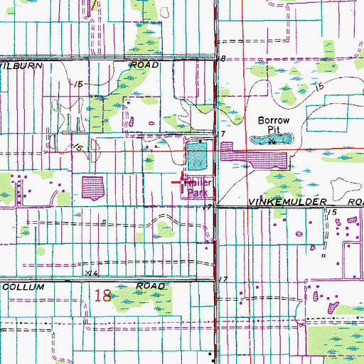 Topographic Map of Coral Lake Mobile Home Park, FL
