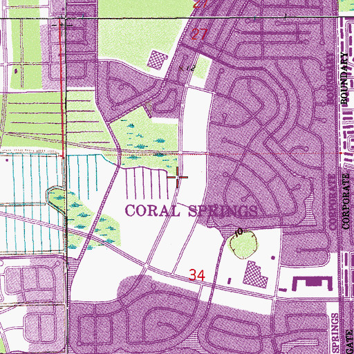 Topographic Map of Jewish Community Center Alvin S Gross Branch, FL