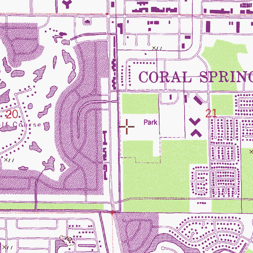Topographic Map of Coral Springs Center for the Arts, FL
