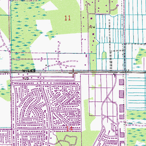 Topographic Map of Mall One, FL