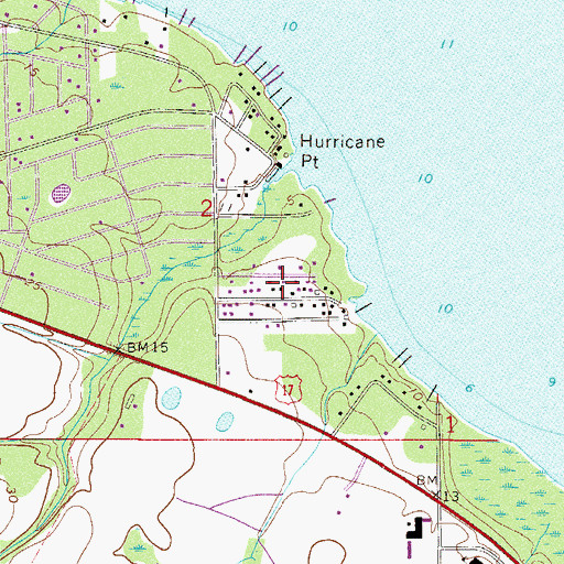 Topographic Map of Hide - a - Way Cove Mobile Home Park, FL