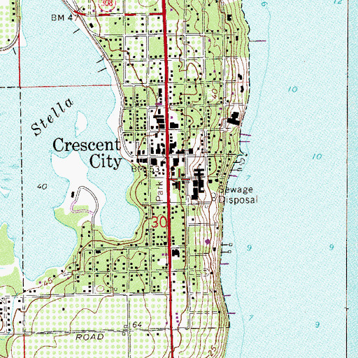 Topographic Map of First Baptist Church, FL