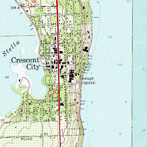 Topographic Map of First Presbyterian Church, FL
