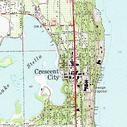 Topographic Map of Jethro Fist Baptist Church, FL