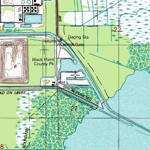 Topographic Map of Crandon Park Marina, FL