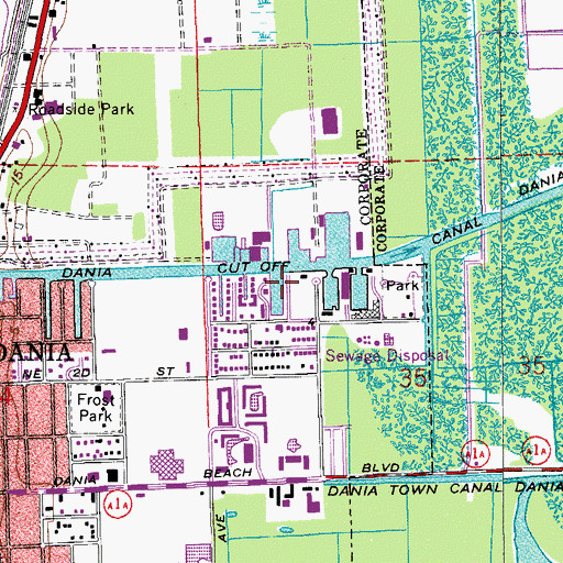 Topographic Map of Royale Palm Yacht Basin, FL