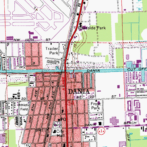 Topographic Map of Cozy Cove Marina, FL