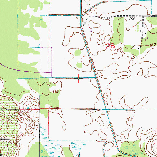 Topographic Map of Cobblestone Country Club, FL