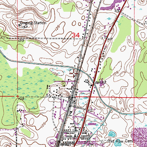 Topographic Map of Belyew Trailer Park, FL