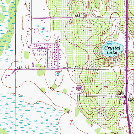 Topographic Map of Diamond Acres Mobile Park, FL