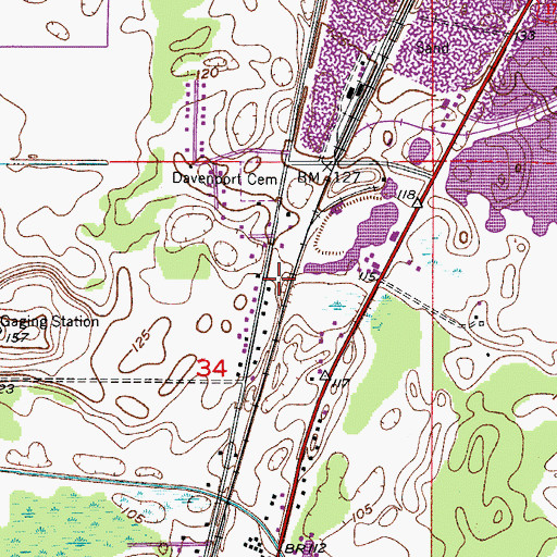 Topographic Map of Oak Haven Mobile Home Park, FL