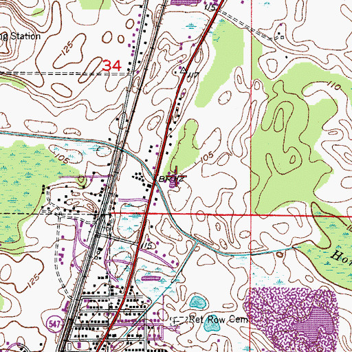 Topographic Map of Spring Lake Mobile Home Park, FL