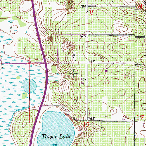 Topographic Map of Windmill Village Mobile Home Park, FL