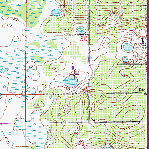 Topographic Map of Emerald Lake Mobile Home Park, FL