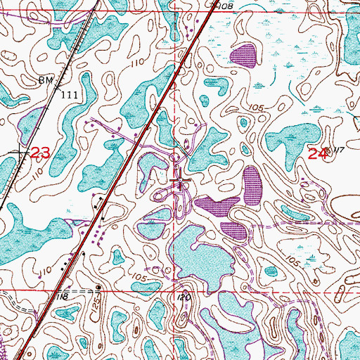 Topographic Map of Three Worlds Mobile Home Resort, FL