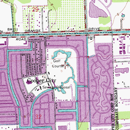 Topographic Map of Collier's Reserve Country Club, FL