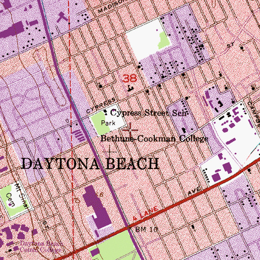 Topographic Map of Faith Temple Church of God in Christ, FL