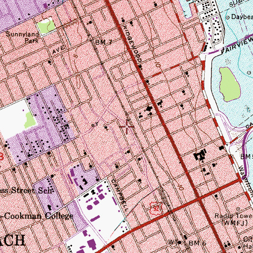 Topographic Map of Free Will Holiness Church, FL