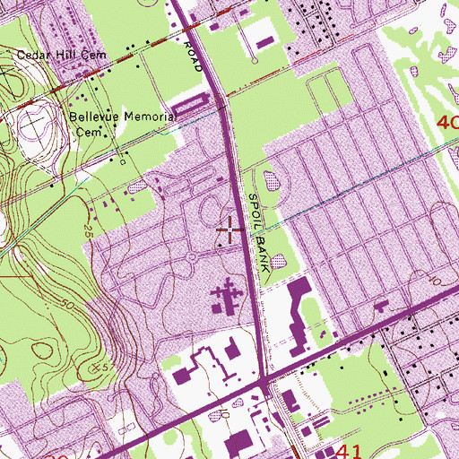 Topographic Map of Living Waters Church of Daytona, FL