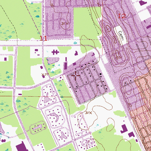 Topographic Map of Madison Heights Church of God in Christ, FL