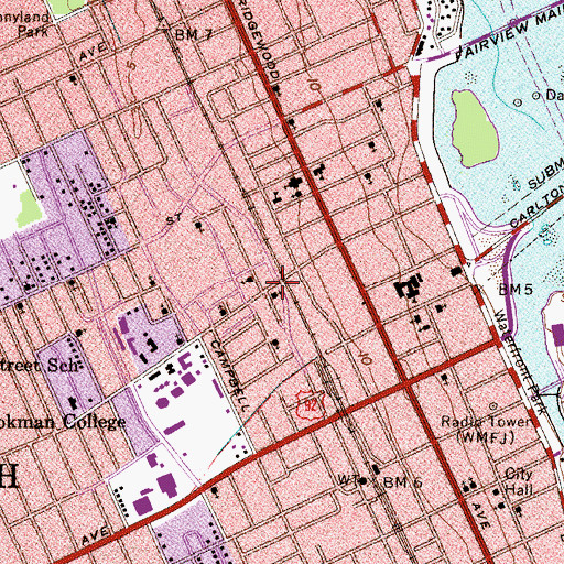 Topographic Map of New Mount Zion Baptist Church, FL