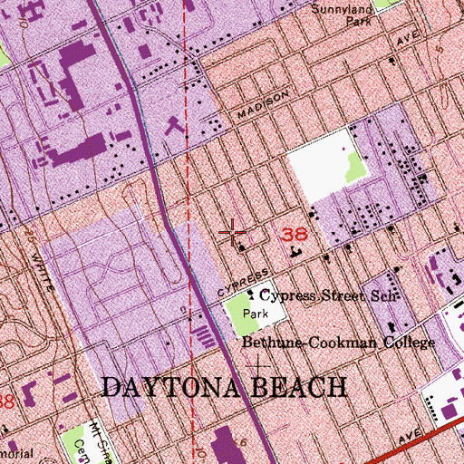 Topographic Map of Pentecost Church of God, FL