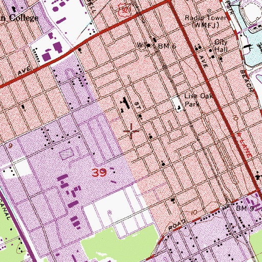 Topographic Map of Saint John Christian Methodist Episcopal Church, FL