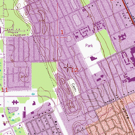 Topographic Map of Saint Mark Missionary Baptist Church, FL