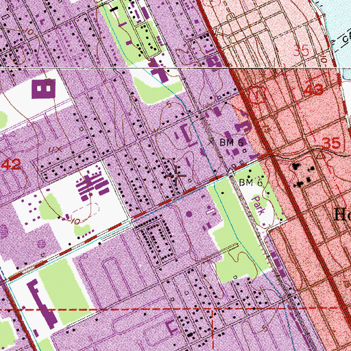 Topographic Map of Saint Paul Baptist Church, FL