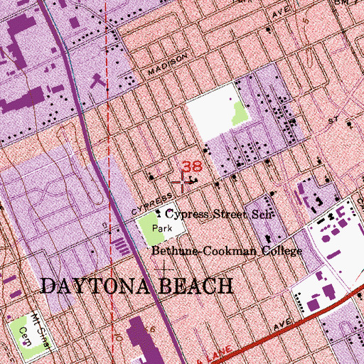 Topographic Map of Soul Refreshing Church of God in Christ, FL