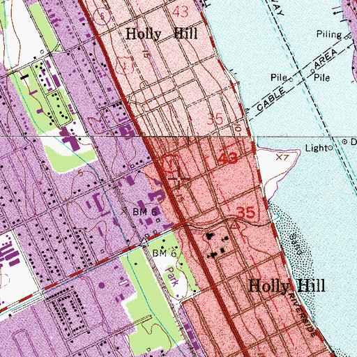 Topographic Map of Trinity Lutheran Church, FL