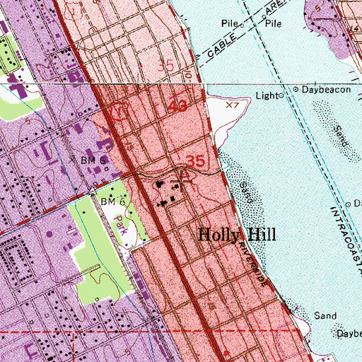 Topographic Map of Union Congregational United Church of Christ, FL