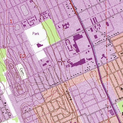 Topographic Map of Westside Baptist Church, FL