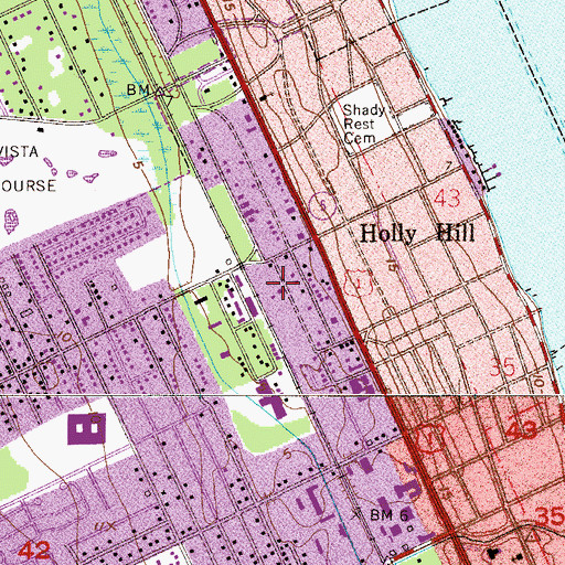 Topographic Map of Contemporary Plaza, FL