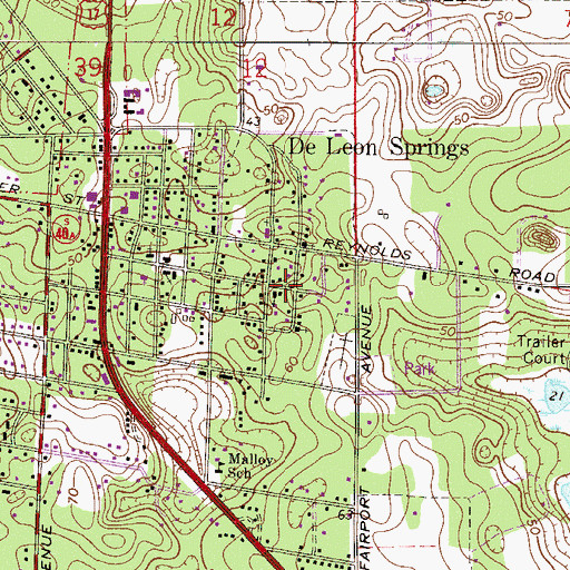 Topographic Map of Bethlehem Baptist Church, FL
