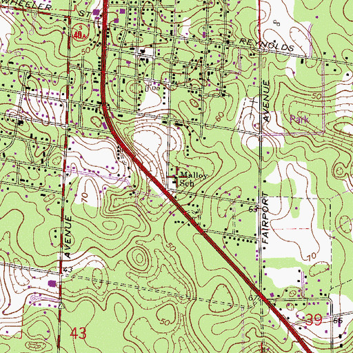 Topographic Map of Church of God of Prophecy, FL