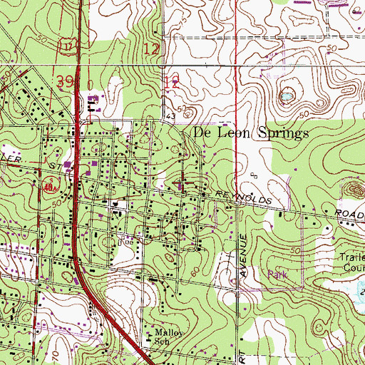 Topographic Map of Mount Zion African Methodist Episcopal Church, FL