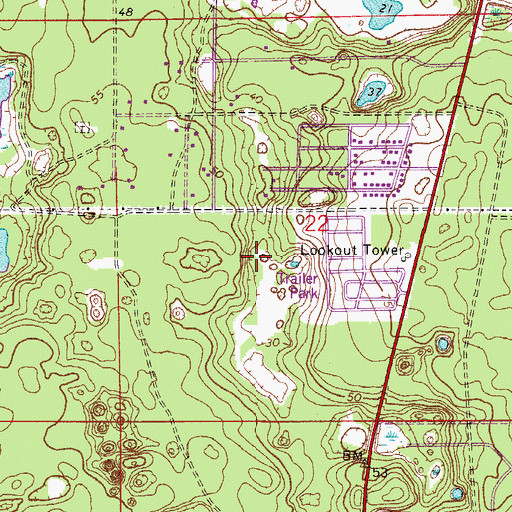 Topographic Map of Kings Lake Mobile Home Community, FL