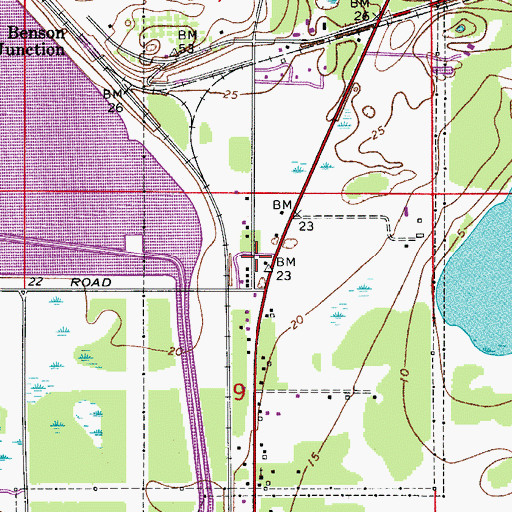 Topographic Map of Lake Villa Estates Mobile Home Park, FL